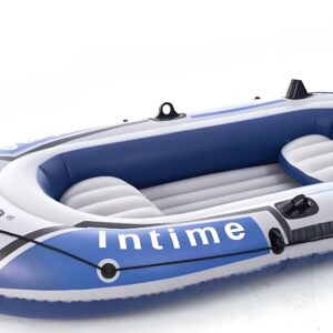 3-Person Inflatable Boat: Thick PVC Raft for Lakes/Pools – 238kg Capacity with Oars & Pump