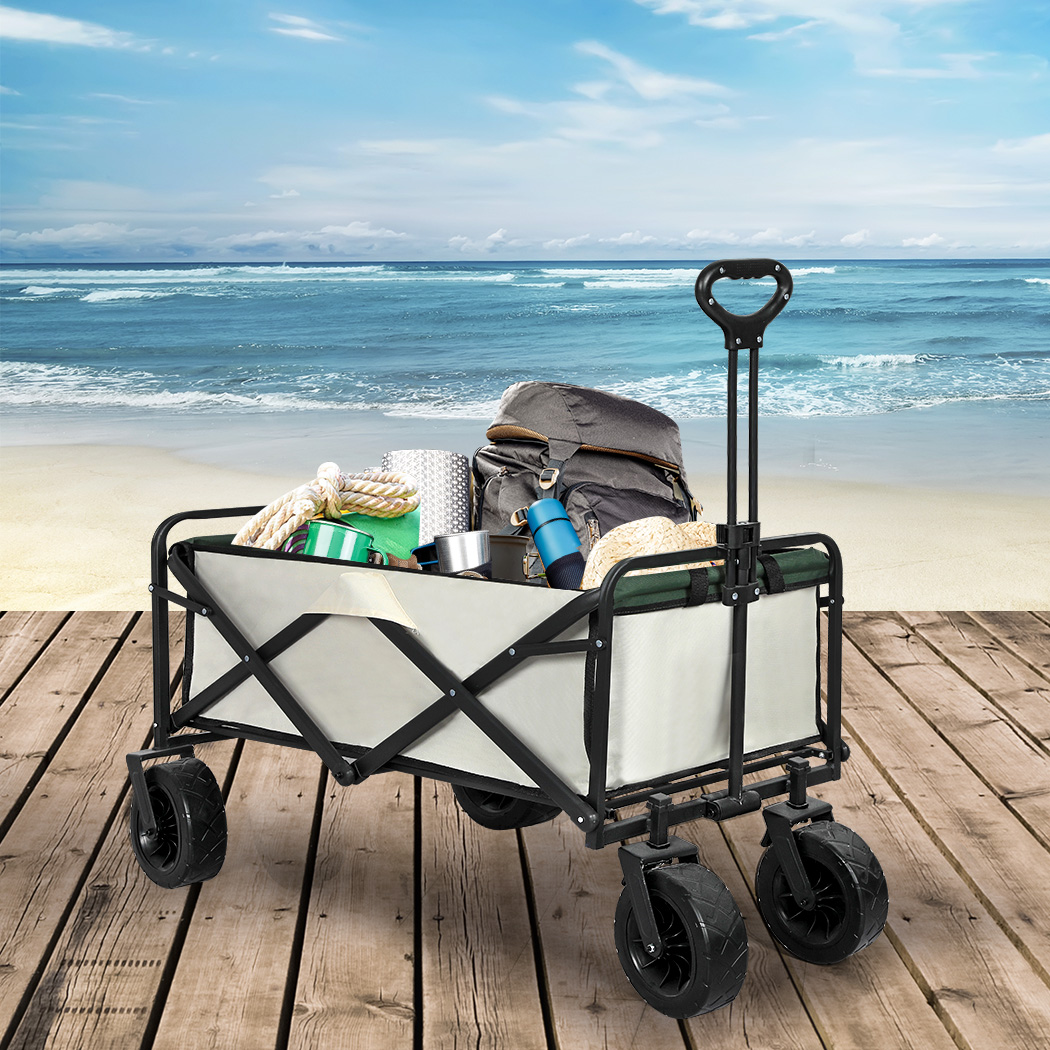 Lambu Garden Camping Trolley Outdoor Beige - Image 7