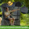 Outdoor Mosquito Net Chair Cover with Canopy – UV & Waterproof, Zippered Entry, Breathable Mesh
