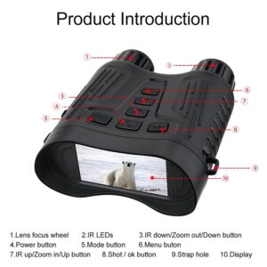4k Infrared Night Vision Binoculars with 3.2 Tft Screen
