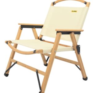 4 Chairs & 1 Table Set Bamboo Camping Folding Portable Outdoor Picnic Travel BBQ