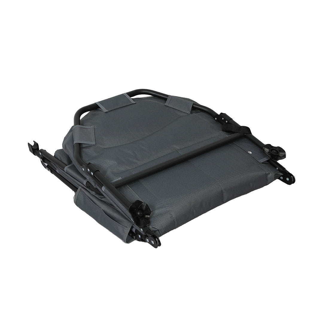Levede Folding Camping Bed Camp Cots Dark Grey - Image 6